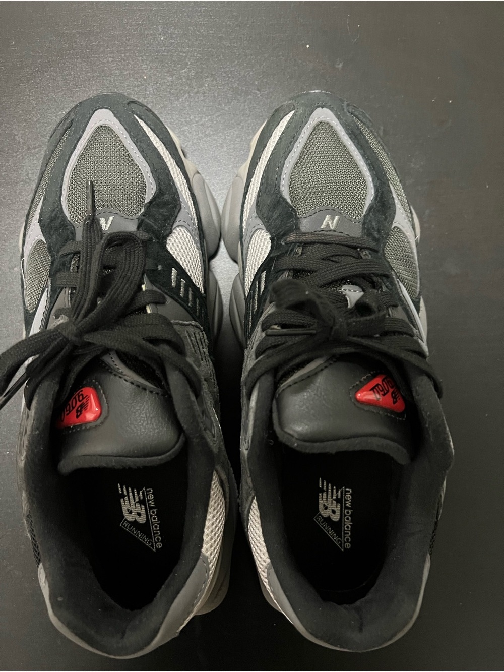 New Balance Men's Black, Gray and Red Chunky Runner Sneakers